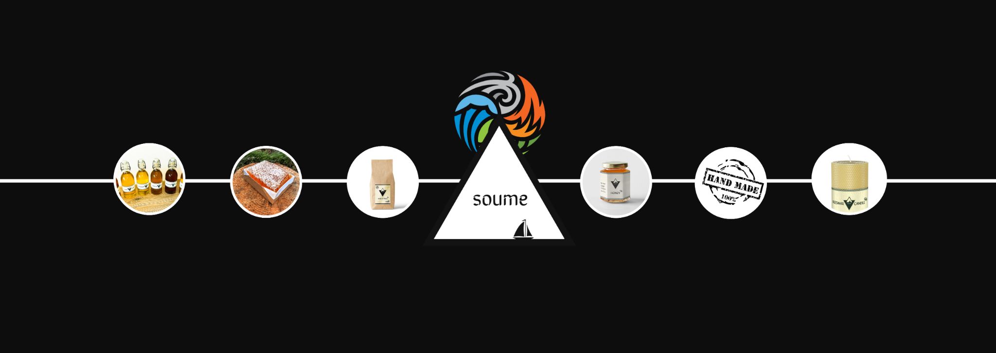 Soume — honey, comb honey, mead and beeswax candles